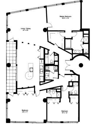 1530 S State Floorplan - 17 A Penthouse Tier*